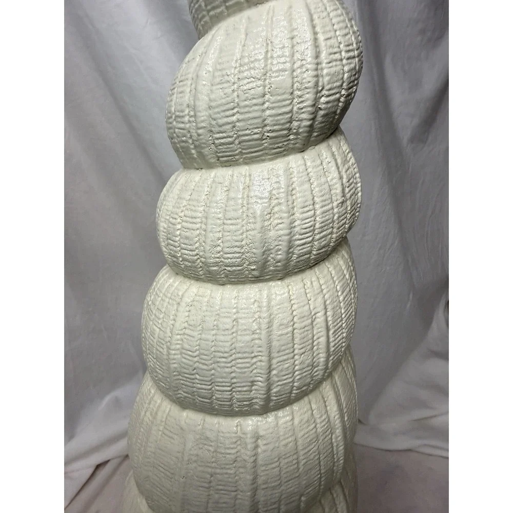 Vintage 1980s Hollywood Regency Spiral Seashell Form Plaster Table Lamp 32